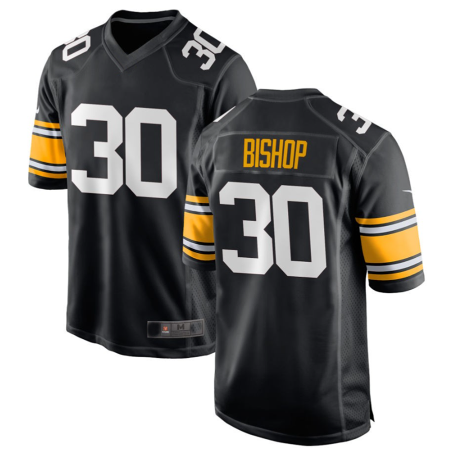 Silnrao P.Steelers #30 Jaylen Warren Black Game Jersey American Stitched Jerseys