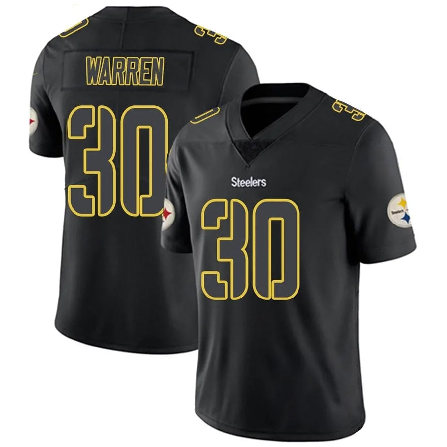 Silnrao P.Steelers #30 Jaylen Warren Player Black Impact Limited Stitched Jerseys