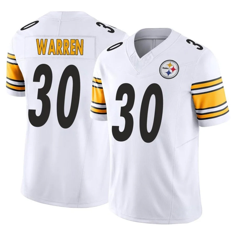 Silnrao P.Steelers #30 Jaylen Warren Player White Vapor F.U.S.E. Limited Stitched Jerseys