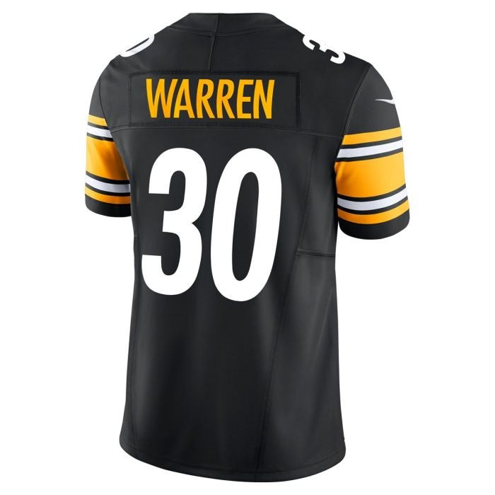 Silnrao P.Steelers #30 Jaylen Warren Vapor F.U.S.E Limited Home Stitched Jerseys