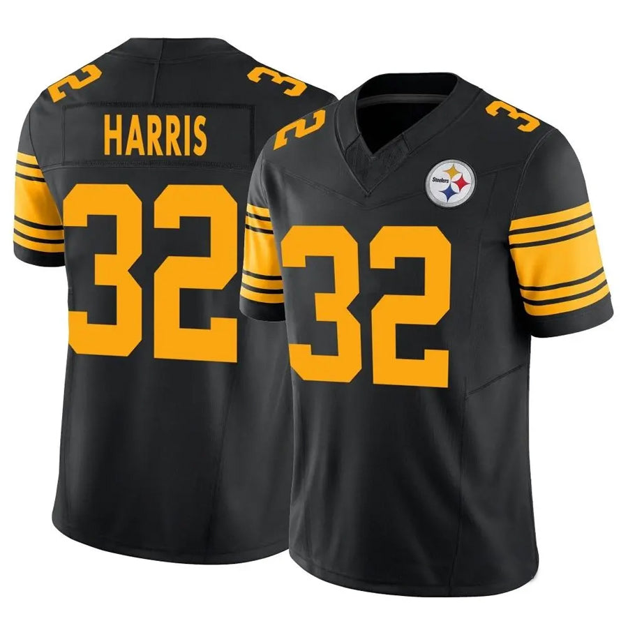Silnrao P.Steelers #32 Franco Harris Player Black Vapor F.U.S.E. Limited Stitched Jerseys