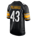 Silnrao P.Steelers #43 Troy Polamalu Player Black Home Game Stitched Jerseys