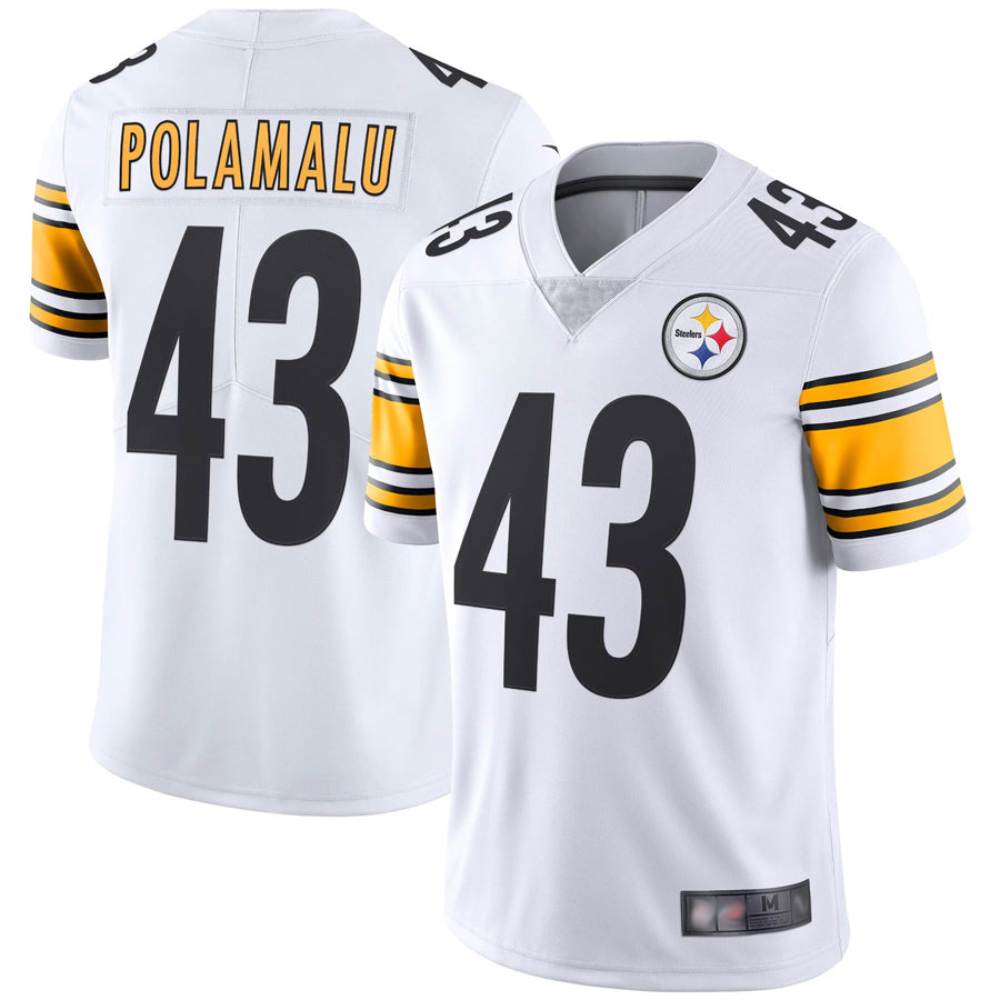 Silnrao P.Steelers #43 Troy Polamalu Player White Vapor Limited Stitched Jerseys