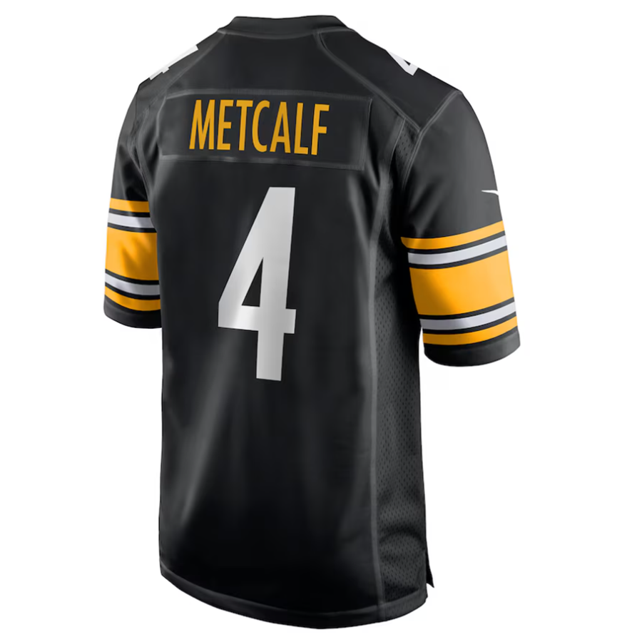Silnrao P.Steelers #4 DK Metcalf Player Black Game Stitched Jerseys