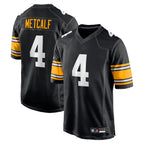 Silnrao P.Steelers #4 DK Metcalf Player Black Game Stitched Jerseys