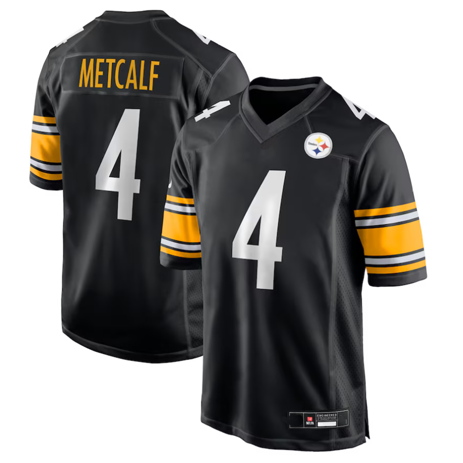 Silnrao P.Steelers #4 DK Metcalf Player Black Game Stitched Jerseys