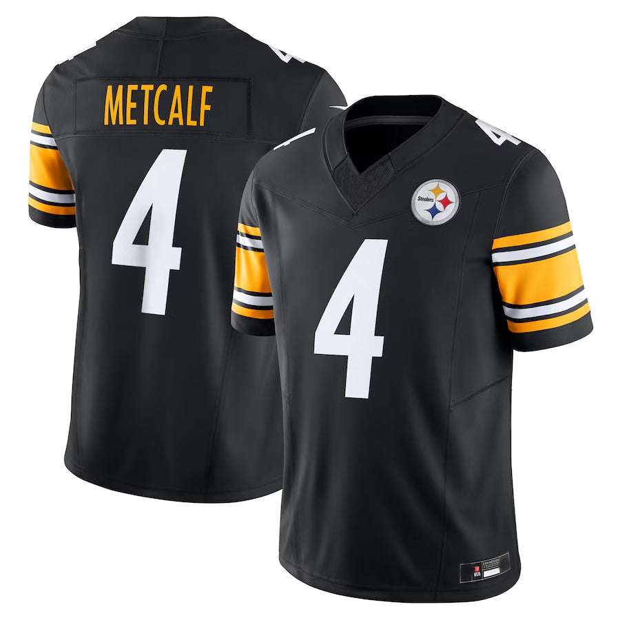 Silnrao P.Steelers #4 DK Metcalf Player Black Team Vapor F.U.S.E. Limited Stitched Jerseys