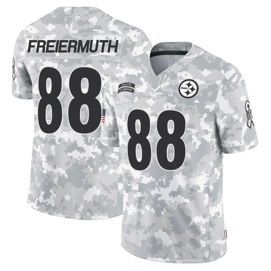 Silnrao P.Steelers #88 Pat Freiermuth Player Arctic Camo Salute to Service Limited Stitched Jerseys