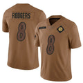 Silnrao P.Steelers #8 Aaron Rodgers Player Brown Salute To Service Limited Stitched Jerseys