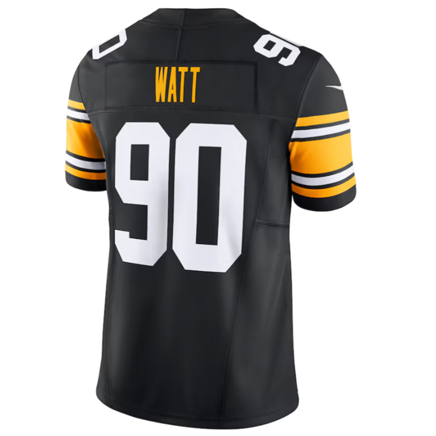 Silnrao P.Steelers #90 T.J. Watt Black Vapor F.U.S.E. Limited Stitched Jerseys