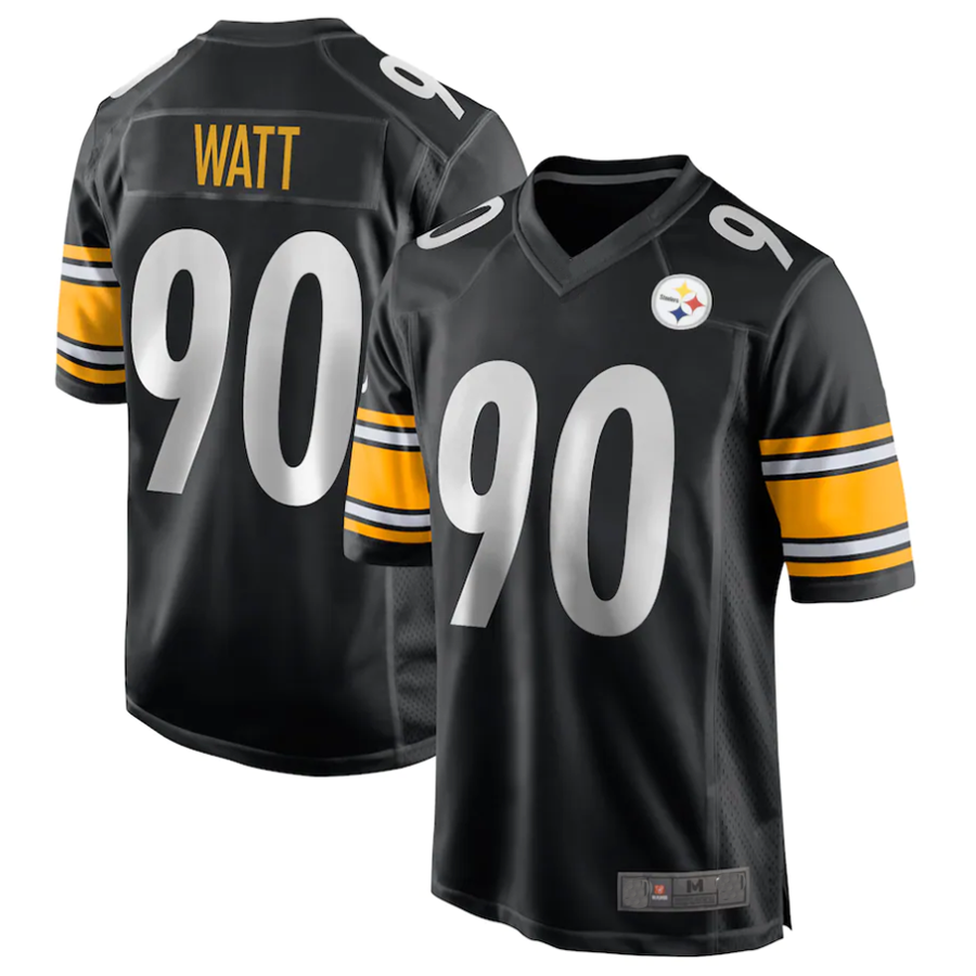 Silnrao P.Steelers #90 T.J. Watt Player Black Game Stitched Jerseys