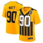 Silnrao P.Steelers #90 T.J. Watt Player Gold Alternate 1933 Throwback Game Stitched Jerseys                                                 er                         seys