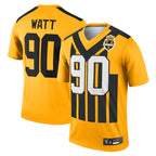 Silnrao P.Steelers #90 T.J. Watt Player Gold Alternate 1933 Throwback Legend Jerseys -Performance Top1 Stitched Jerseys
