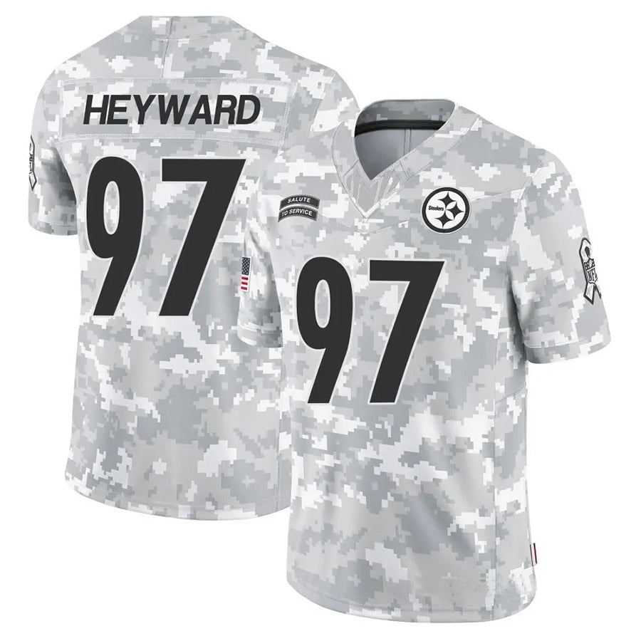 Silnrao P.Steelers #97 Cameron Heyward Player Arctic Camo Salute to Service Limited Stitched Jerseys
