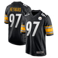 Silnrao P.Steelers #97 Cameron Heyward Player Black Game Home Stitched Jerseys