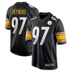 Silnrao P.Steelers #97 Cameron Heyward Player Black Game Home Stitched Jerseys