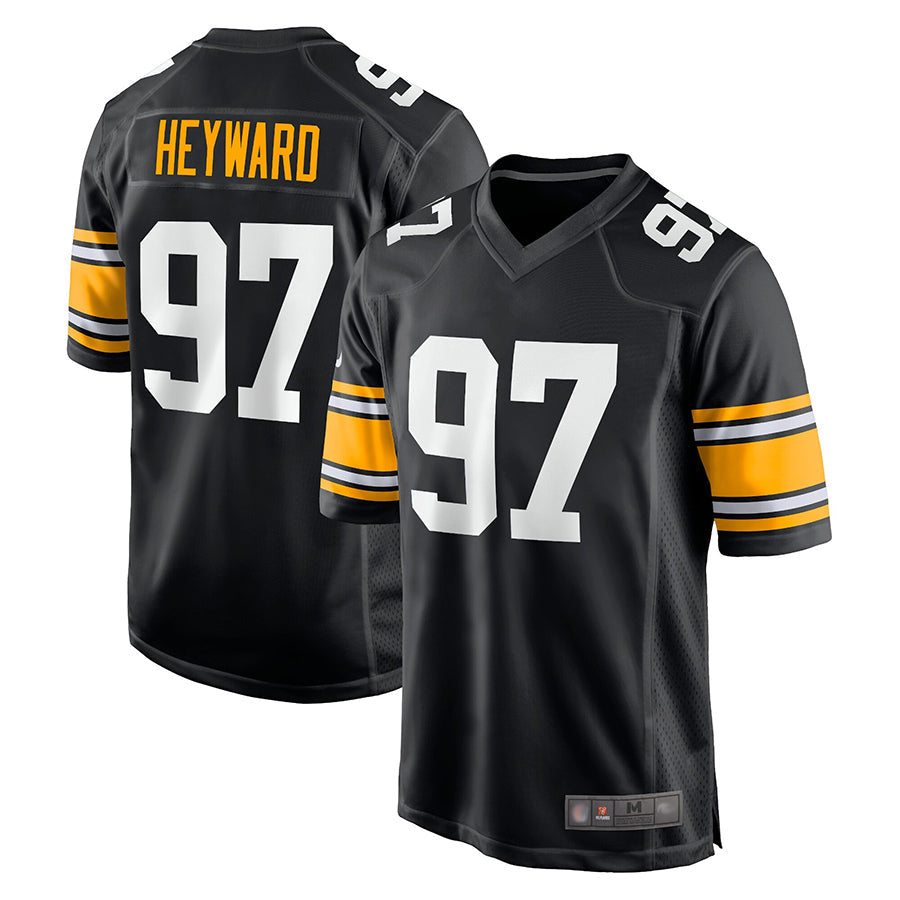 Silnrao P.Steelers #97 Cameron Heyward Player Black Home Limited Stitched Jerseys