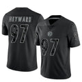 Silnrao P.Steelers #97 Cameron Heyward Player Black Limited Reflective Stitched Jerseys