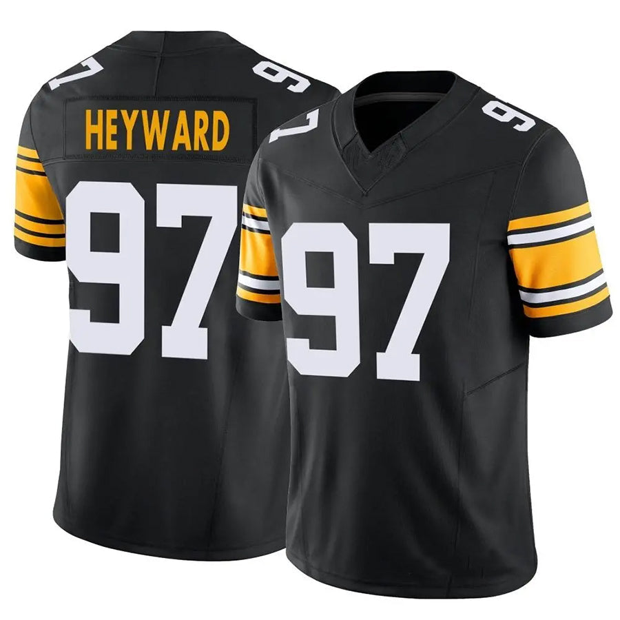 Silnrao P.Steelers #97 Cameron Heyward Player Black Vapor F.U.S.E. Limited Stitched Jerseys