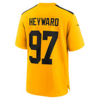 Silnrao P.Steelers #97 Cameron Heyward Player Gold Alternate 1933 Throwback Game Stitched Jerseys