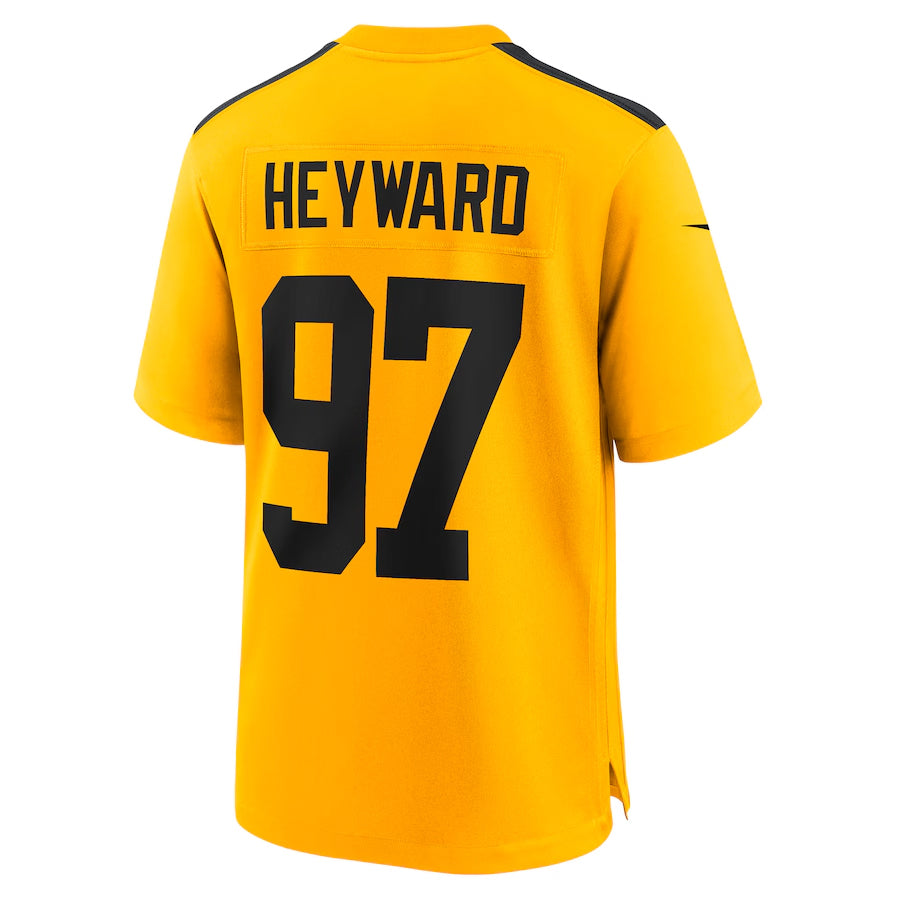 Silnrao P.Steelers #97 Cameron Heyward Player Gold Alternate 1933 Throwback Game Stitched Jerseys