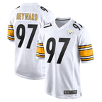 Silnrao P.Steelers #97 Cameron Heyward Player White Home Game Stitched Jerseys