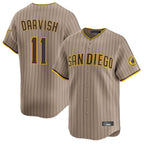 Silnrao S.Diego Padres #11 Yu Darvish Player Khaki Home Limited Stitched Jerseys