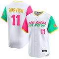 Silnrao S.Diego Padres #11 Yu Darvish Player White City Connect Home Limited Stitched Jerseys