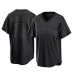 Silnrao S.Diego Padres #13 Manny Machado Player Black Pitch Fashion Game T-shirt Stitched Jerseys