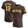 Silnrao S.Diego Padres #13 Manny Machado Player Brown Home Limited Elite Stitched Jerseys
