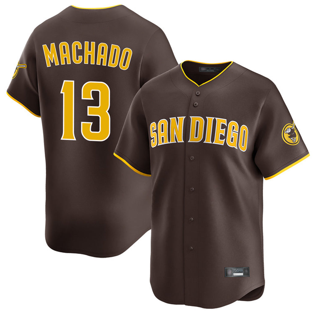 Silnrao S.Diego Padres #13 Manny Machado Player Brown Home Limited Stitched Jerseys
