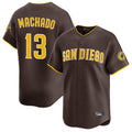 Silnrao S.Diego Padres #13 Manny Machado Player Brown Home Limited Stitched Jerseys