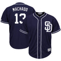 Silnrao S.Diego Padres #13 Manny Machado Player Navy Cool Base Game Stitched Jerseys