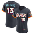 Silnrao S.Diego Padres #13 Manny Machado Player Obsidian 2026 City Connect Home Elite T-shirt Stitched Jerseys