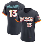 Silnrao S.Diego Padres #13 Manny Machado Player Obsidian 2026 City Connect Home Elite T-shirt Stitched Jerseys