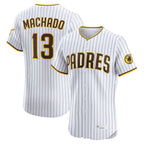 Silnrao S.Diego Padres #13 Manny Machado Player White Home Limited Elite Stitched Jerseys