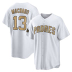 Silnrao S.Diego Padres #13 Manny Machado Player White Replica All-Star Game Home Stitched Jerseys