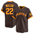 Silnrao S.Diego Padres #22 Mason Miller Player Brown Home Cooperstown Collection Replica Game Stitched Jerseys