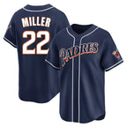 Silnrao S.Diego Padres #22 Mason Miller Player Navy Cooperstown Collection Limited Home Stitched Jerseys
