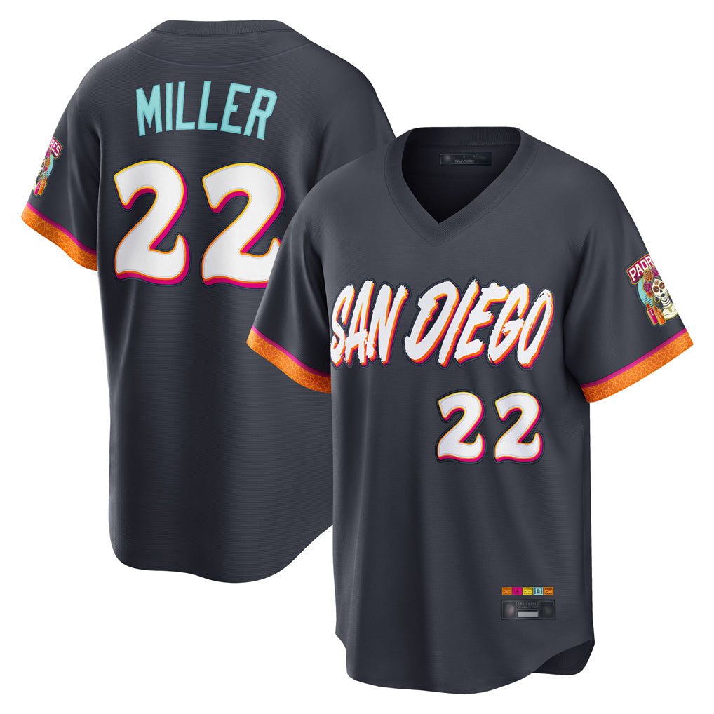 Silnrao S.Diego Padres #22 Mason Miller Player Obsidian 2026 City Connect Home Limited T-shirt Stitched Jerseys