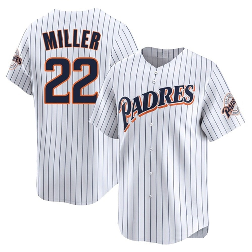 Silnrao S.Diego Padres #22 Mason Miller Player White Cooperstown Collection Limited Home Stitched Jerseys