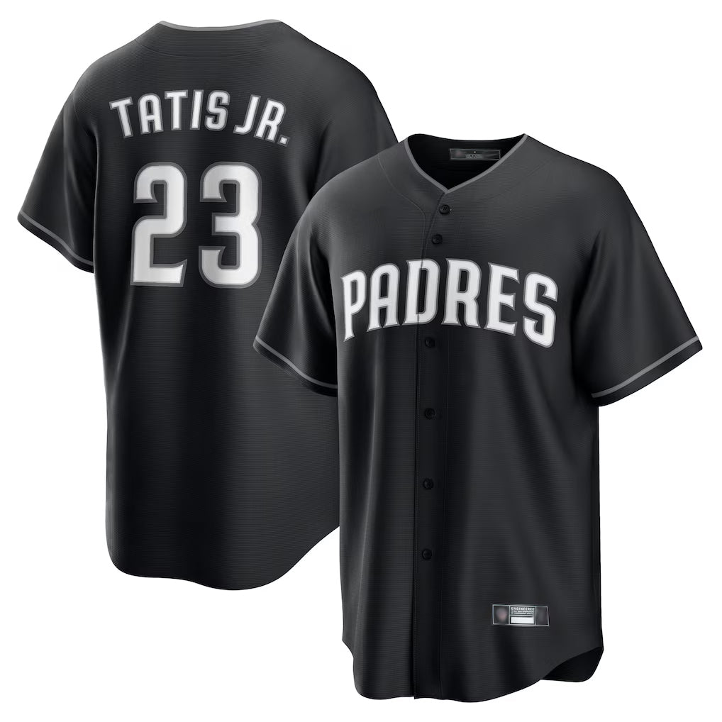 Silnrao S.Diego Padres #23 Fernando Tatis Jr Player Black Home Game Stitched Jerseys