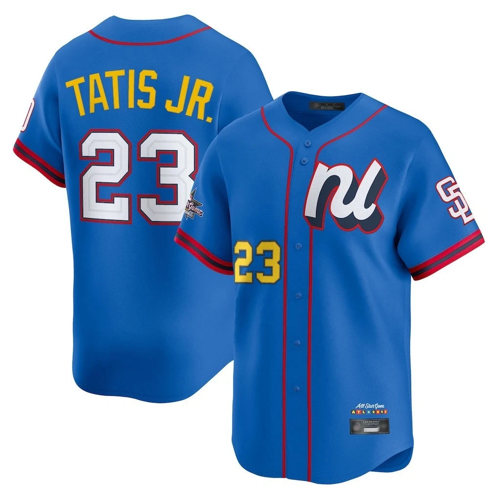 Silnrao S.Diego Padres #23 Fernando Tatis Jr Player Blue National League All-Star Game Limited Stitched Jerseys