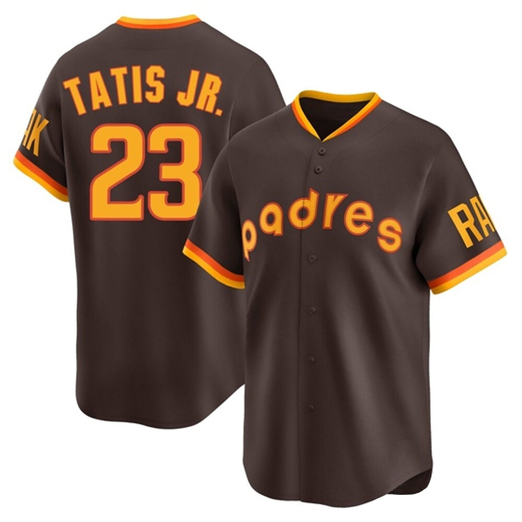 Silnrao S.Diego Padres #23 Fernando Tatis Jr Player Brown Home Cooperstown Collection Replica Game Stitched Jerseys