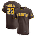 Silnrao S.Diego Padres #23 Fernando Tatis Jr Player Brown Home Limited Elite Stitched Jerseys