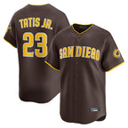 Silnrao S.Diego Padres #23 Fernando Tatis Jr Player Brown Home Limited Stitched Jerseys