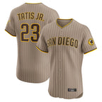 Silnrao S.Diego Padres #23 Fernando Tatis Jr Player Khaki Home Limited Elite Stitched Jerseys
