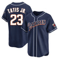 Silnrao S.Diego Padres #23 Fernando Tatis Jr Player Navy Cooperstown Collection Limited Home Stitched Jerseys