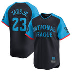 Silnrao S.Diego Padres #23 Fernando Tatis Jr Player Navy National League All-Star Game Limited Stitched Jerseys