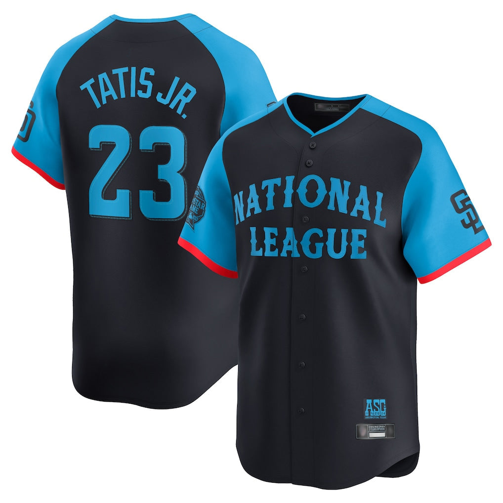 Silnrao S.Diego Padres #23 Fernando Tatis Jr Player Navy National League All-Star Game Limited Stitched Jerseys